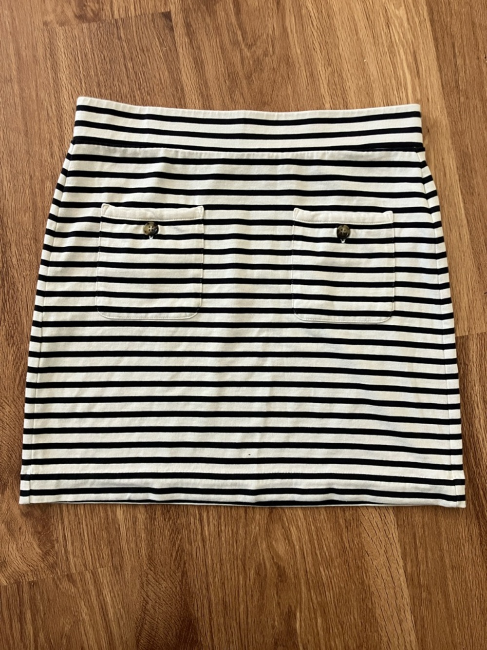J. Crew Striped Knit Pocket Mini Skirt, S